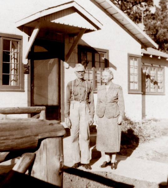 In front of the Ruidoso house, 1951